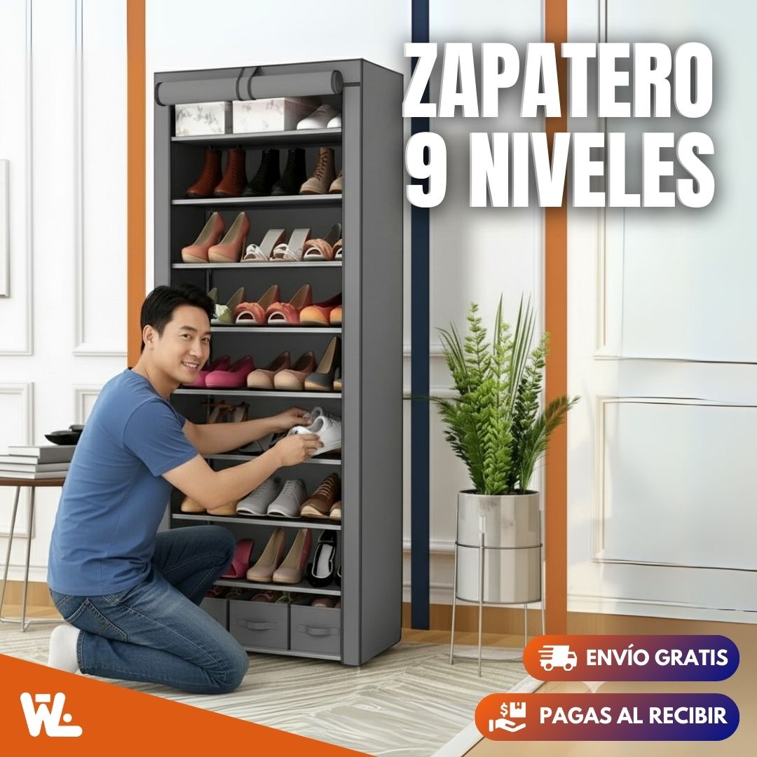 Zapatero de Tela 9 Niveles